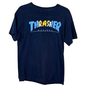 Thrasher Argentina Revista T-Shirt Men’s Skate Tee Graphic Logo Size M